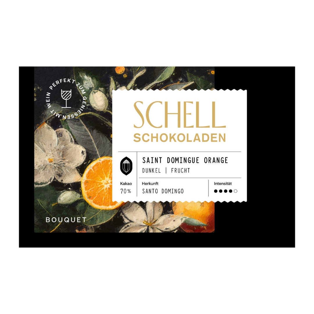 Saint Dominique Orange Schokolade, Schell