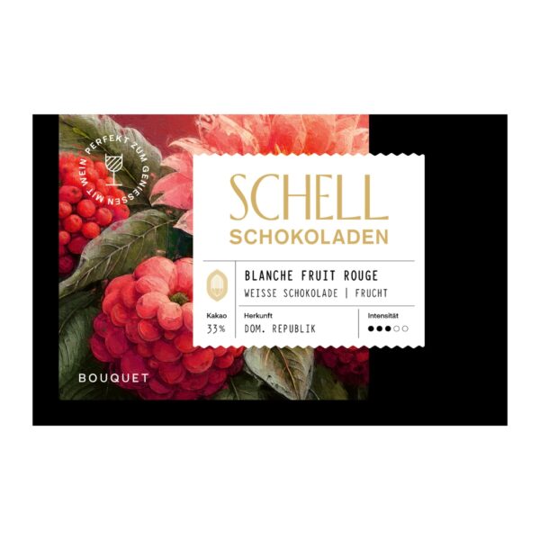 Blanche Fruit Rouge Weiß Schokolade, Schell