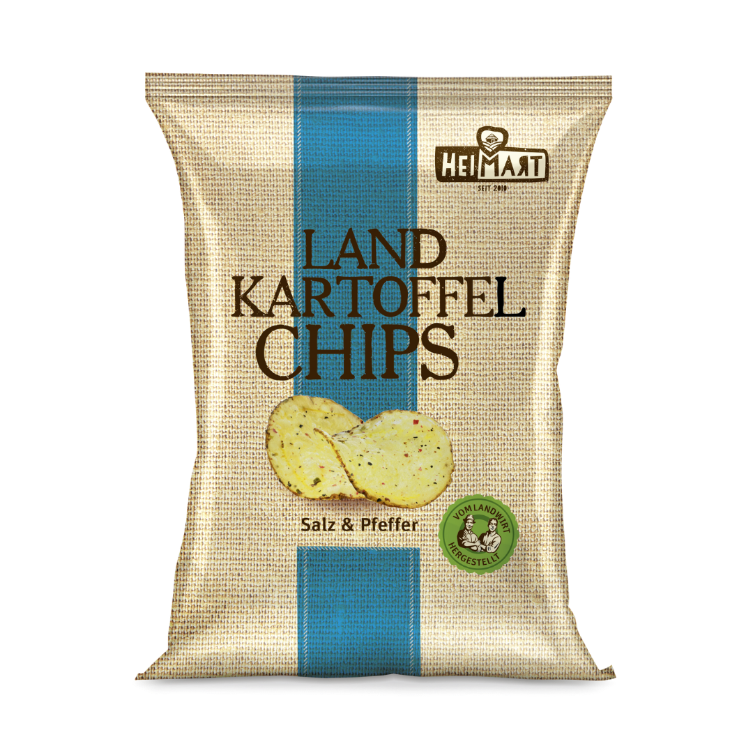 Landkartoffelchips mit Salz & Pfeffer 150 g